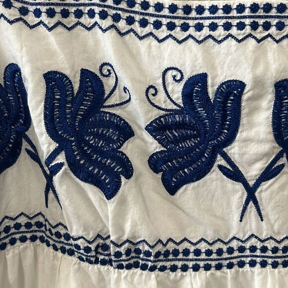 MODA INTERNATIONAL Grecian Embroidered Floral Cotton Dress, Size 2 - Picture 5 of 12